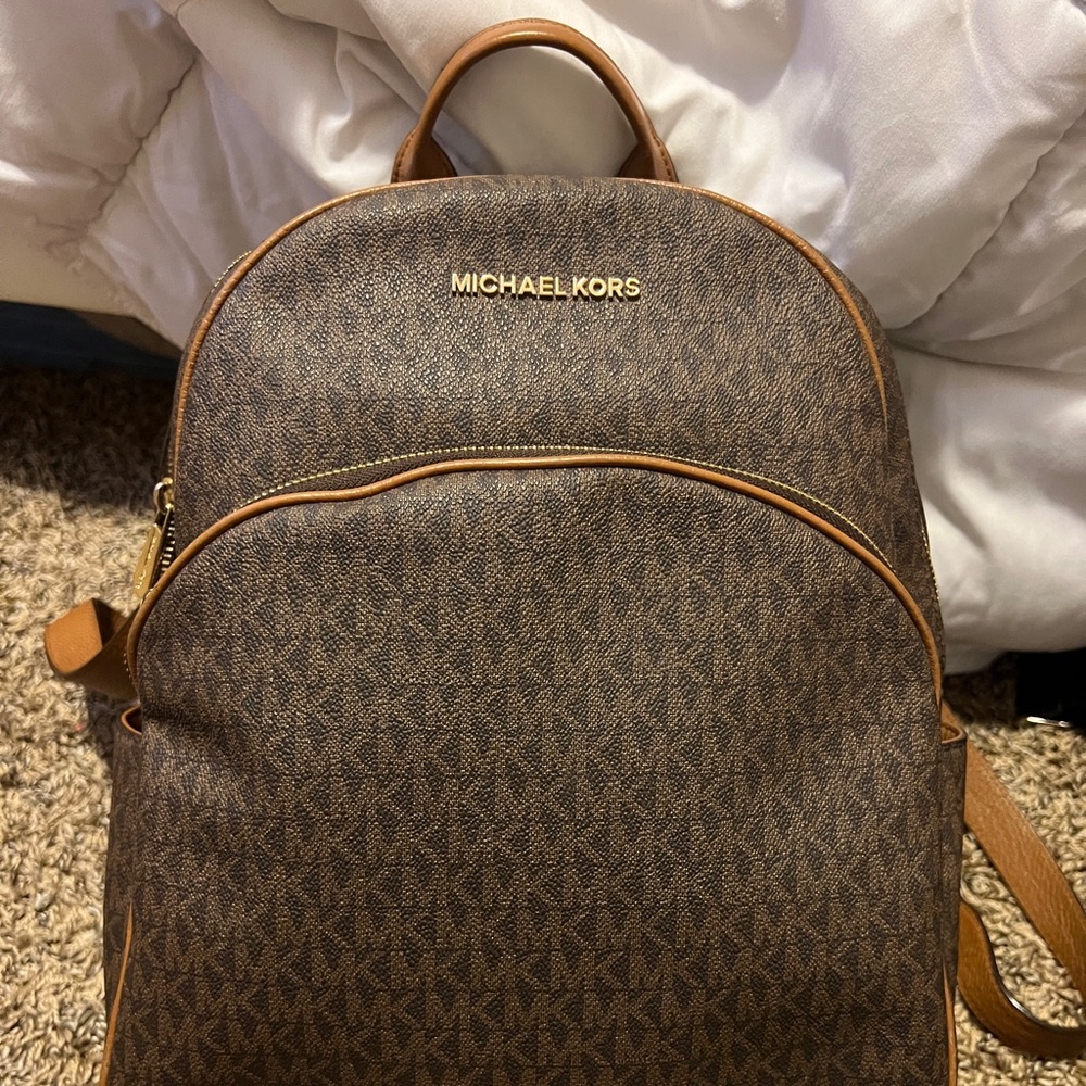 Authentic Michael Kors Logo Backpack - image 1